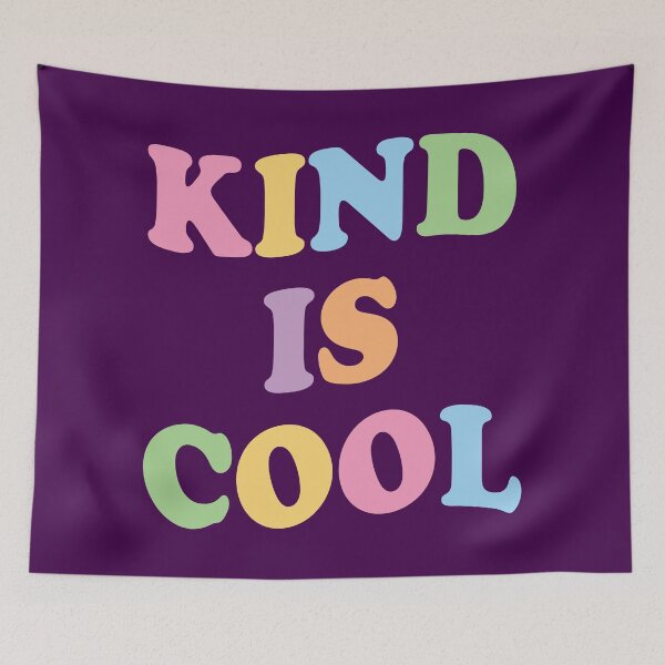 Item preview, KIND IS COOL Dopamine Happy Love Graphic Print designed and sold by fancysarah.