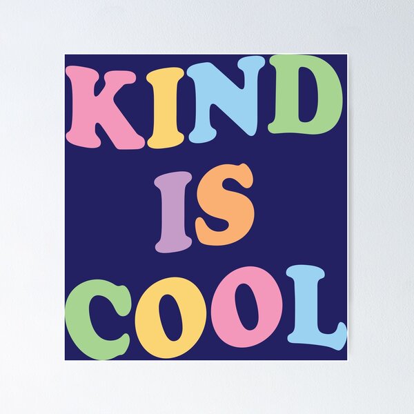 Item preview, KIND IS COOL Dopamine Happy Love Graphic Print designed and sold by fancysarah.