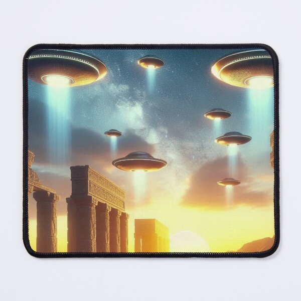 Item preview, UFOs Flying Over Sumerian Temples designed and sold by Dogandesighn.
