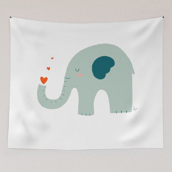 Item preview, Cute Lovely Baby Elephant Art designed and sold by coloringmaye.
