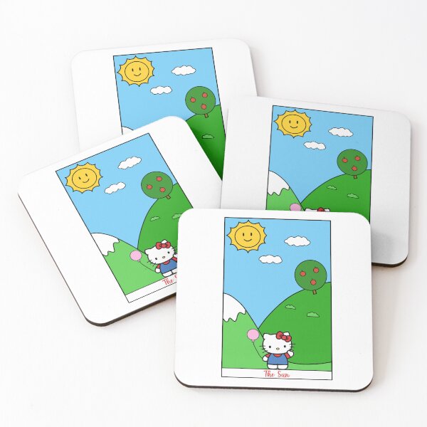 Item preview, Hello Kitty Tarot Card The Sun XIX designed and sold by StarGirlbyK.