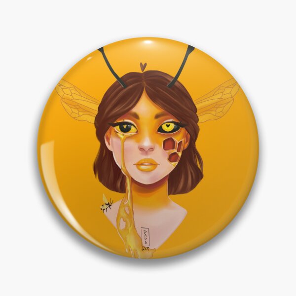 Item preview, Bee Goddess Honey Drip Portrait | Fantasy Insect Woman Art Illustration designed and sold by dada-theartist.