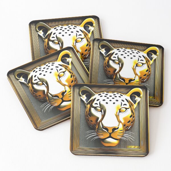 Item preview, Gold & Silver Leopard head designed and sold by Drone-tees.