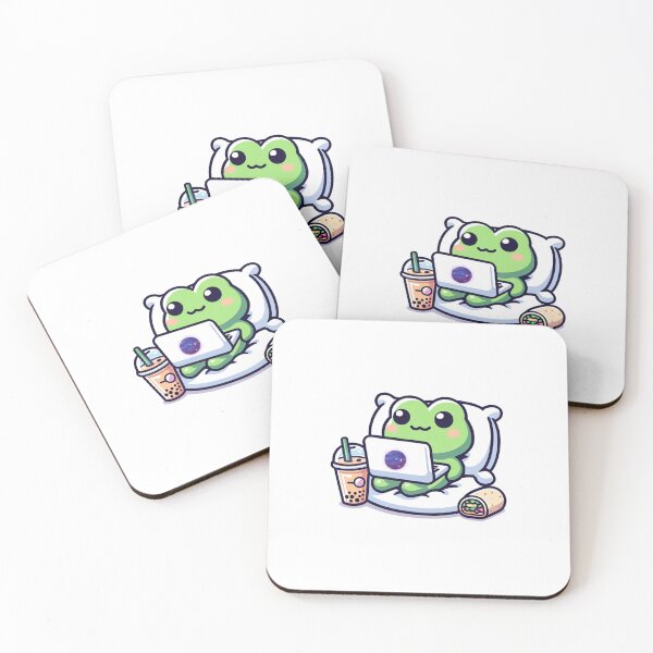 Item preview, Relaxed Programmer Frog - Cute Cartoon designed and sold by ATOTI.