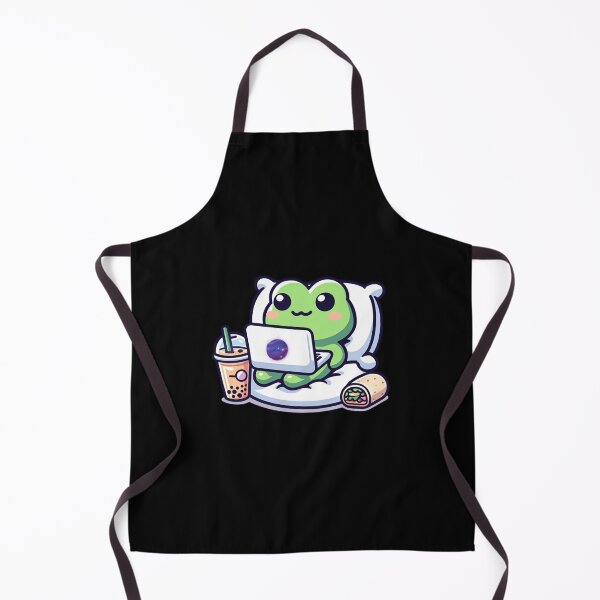 Item preview, Relaxed Programmer Frog - Cute Cartoon designed and sold by ATOTI.