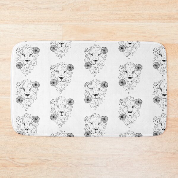 Item preview, Leo sunflower lion black line designed and sold by TheDoodlemancer.