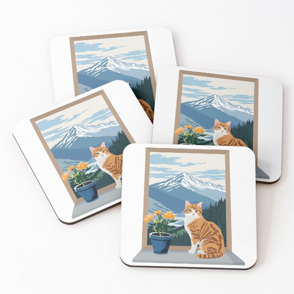 Item preview, Mountain cat designed and sold by Nagore Illustrations.