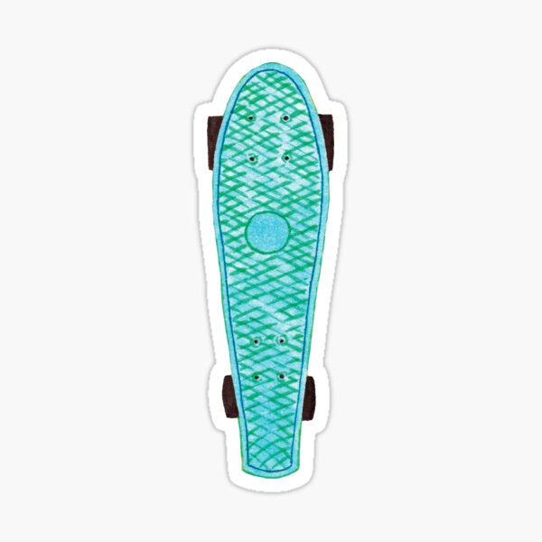 Blue skate Sticker