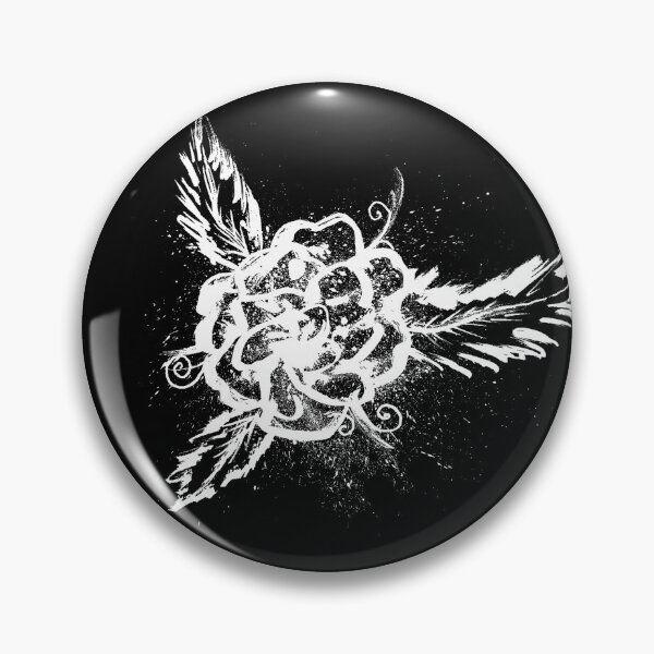 Item preview, Rosa salpicada de tinta blanca designed and sold by Sladeside.