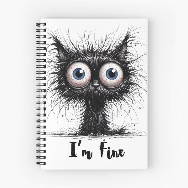 Item preview, Freaked Out Cat - I'm Fine designed and sold by TwoSpiralsDesigns.