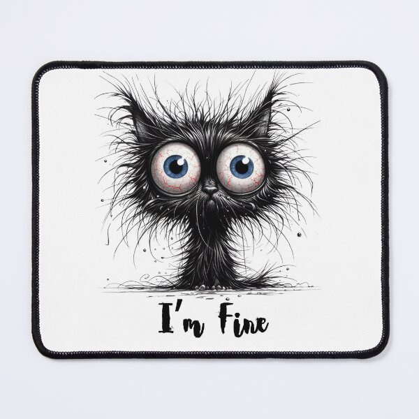 Item preview, Freaked Out Cat - I'm Fine designed and sold by TwoSpiralsDesigns.