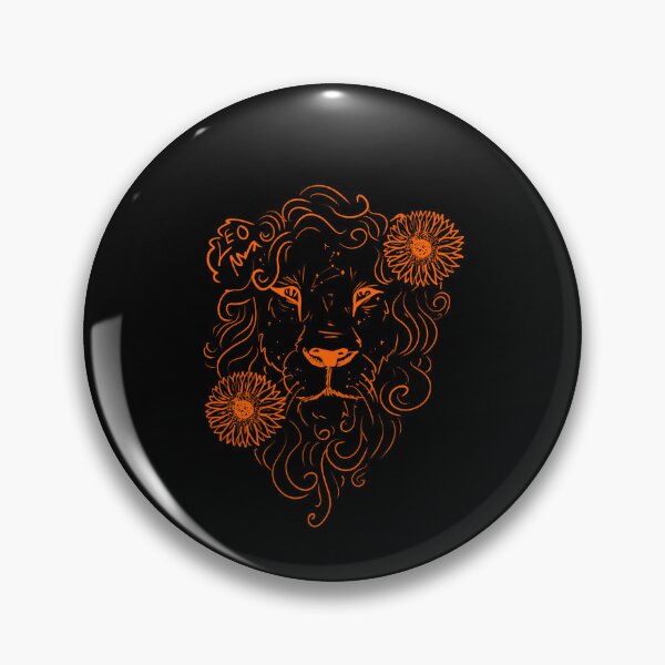 Item preview, Leo sunflower lion warm orange designed and sold by TheDoodlemancer.