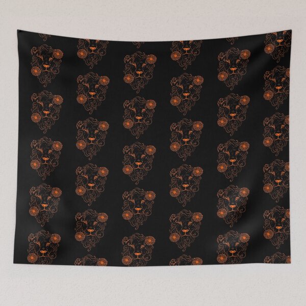 Item preview, Leo sunflower lion warm orange designed and sold by TheDoodlemancer.