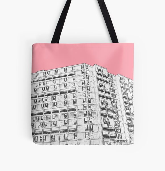Park Hill Sheffield Pink All Over Print Tote Bag