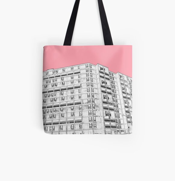 Park Hill Sheffield Pink All Over Print Tote Bag