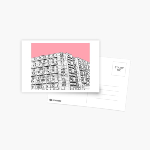 Park Hill Sheffield Pink Postcard
