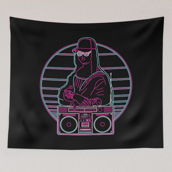 Item preview, Mona Lisa in the 80s - Neon Boom Box Retro designed and sold by therocketman.