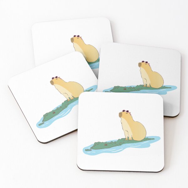 Item preview, Capybara Royalty: Chillin’ on a Croc designed and sold by MandarinaStudio.