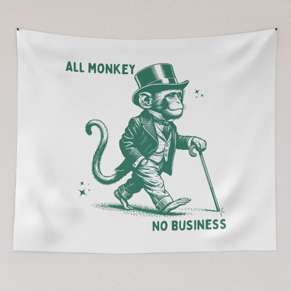 Item preview, All monkey no business designed and sold by Chaos Haven.