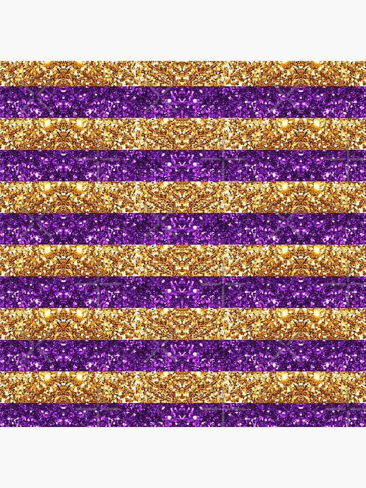 "Purple and Gold Glitter Stripes Baton Rouge New Orleans Nola Louisiana
