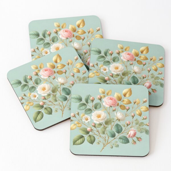 Item preview, Mini roses with golden leaves designed and sold by kmzcl.
