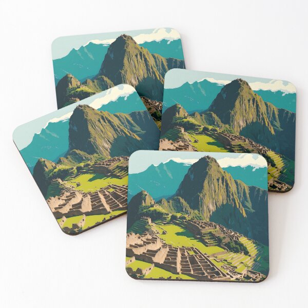 Item preview, Threads of the Andes | Inca Textile-Inspired Machu Picchu Travel Poster designed and sold by Artineer.