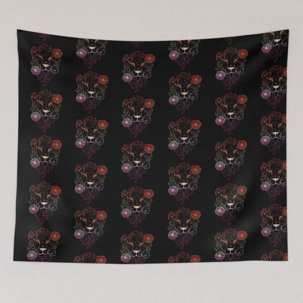 Item preview, sunflower lion lesbian sunset flag designed and sold by TheDoodlemancer.