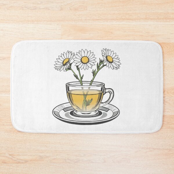 Item preview, Florals in tea - daisies chamomile teatime designed and sold by EmeraldeaArt.