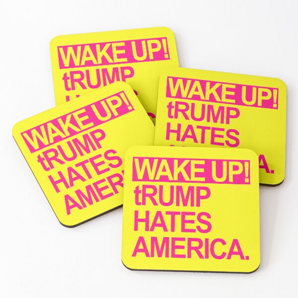 Item preview, Wake up - tRump Hates America (hot pink 2) designed and sold by Thelittlelord.