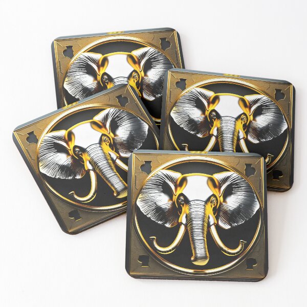 Item preview, Gold & Silver Elephant head designed and sold by Drone-tees.
