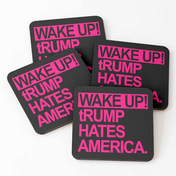 Item preview, Wake up - tRump Hates America (hot pink) designed and sold by Thelittlelord.