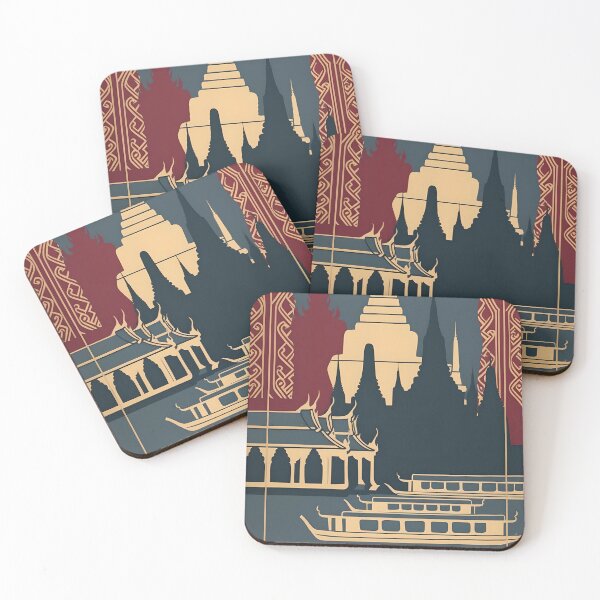 Item preview, Bangkok Elegance | Vintage Minimalist Travel Poster designed and sold by Artineer.
