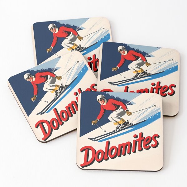 Item preview, Dolomites Ski Resort | 1950s Vintage Winter Sports Travel Poster designed and sold by Artineer.