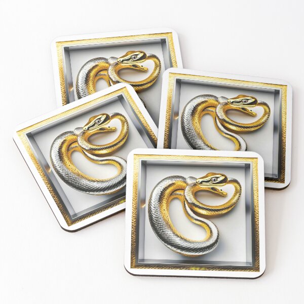 Item preview, Gold & Silver Snake designed and sold by Drone-tees.