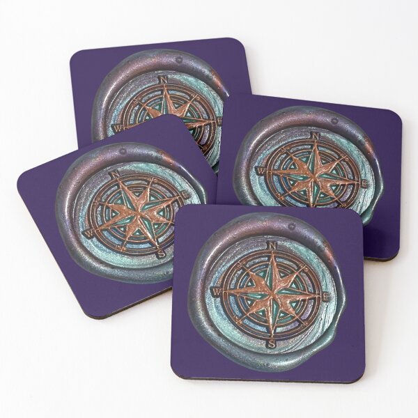 Item preview, Wax Seal - Compass, blue/bronze designed and sold by Elinda96.