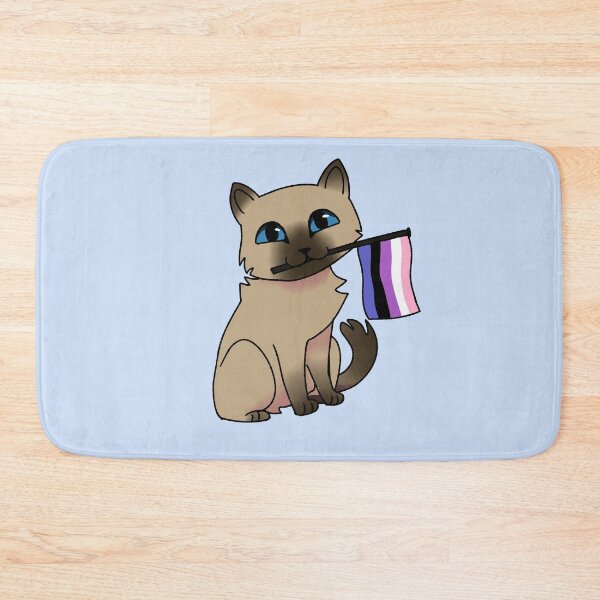 Item preview, Genderfluid Pride Siamese Cat designed and sold by saltjart.