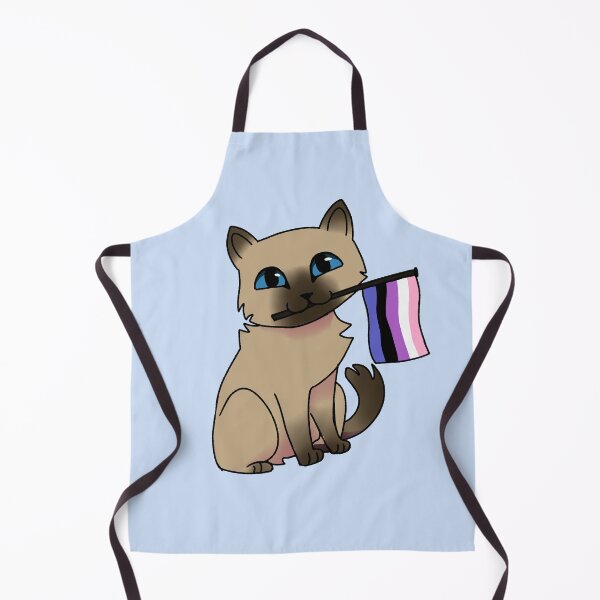 Item preview, Genderfluid Pride Siamese Cat designed and sold by saltjart.