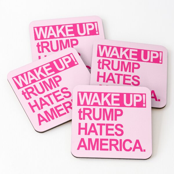 Item preview, Wake up - tRump Hates America (hot pink 3) designed and sold by Thelittlelord.