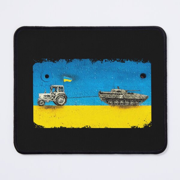 Item preview, Funny Ukrainian Farmer Pulling Tank with Tractor designed and sold by VISIONSTURME.