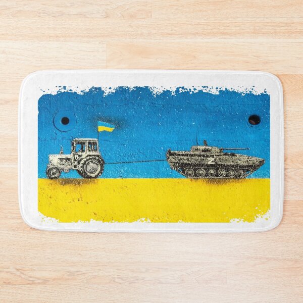 Item preview, Funny Ukrainian Farmer Pulling Tank with Tractor designed and sold by VISIONSTURME.