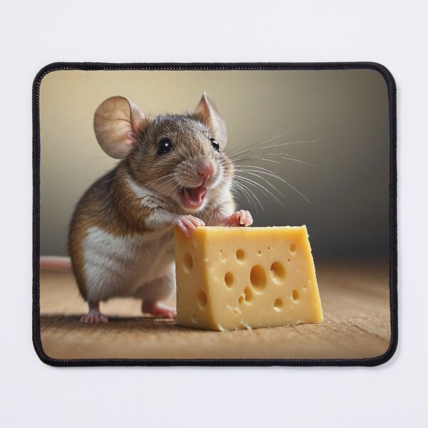 Item preview, Adorable Mouse and His Favourite Cheese designed and sold by Skye Ryan-Evans.