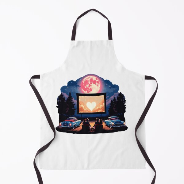 Item preview, Nostalgic Drive-In Movie Romance - Couples Under a Starlit Evening Watching a Heart-Shaped Cloud Scene designed and sold by KreaDesignOne.