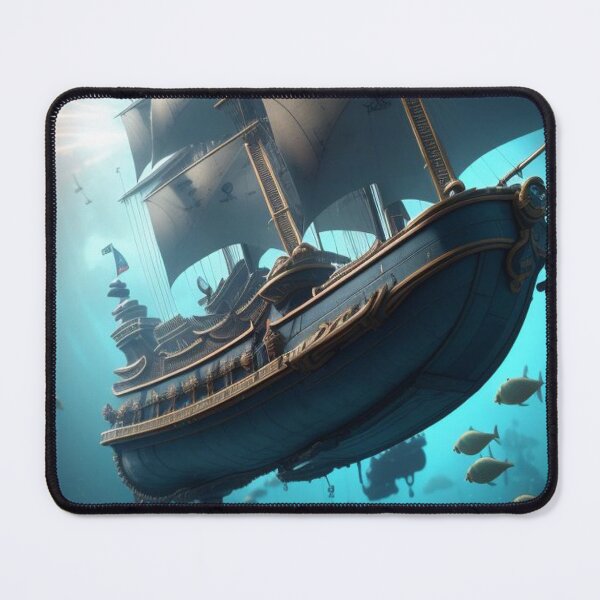 Item preview, Whimsical Pirate Shipwreck – Abstract Ocean View designed and sold by highplacidity.