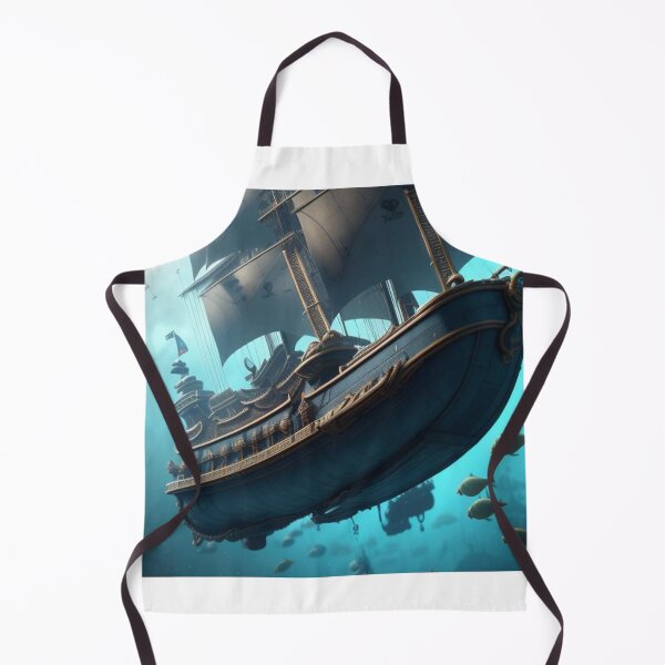 Item preview, Whimsical Pirate Shipwreck – Abstract Ocean View designed and sold by highplacidity.