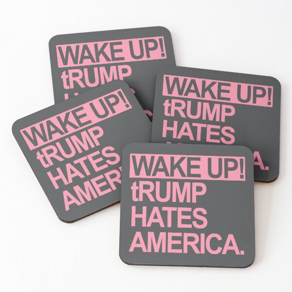 Item preview, Wake up - tRump Hates America (dusty pink) designed and sold by Thelittlelord.