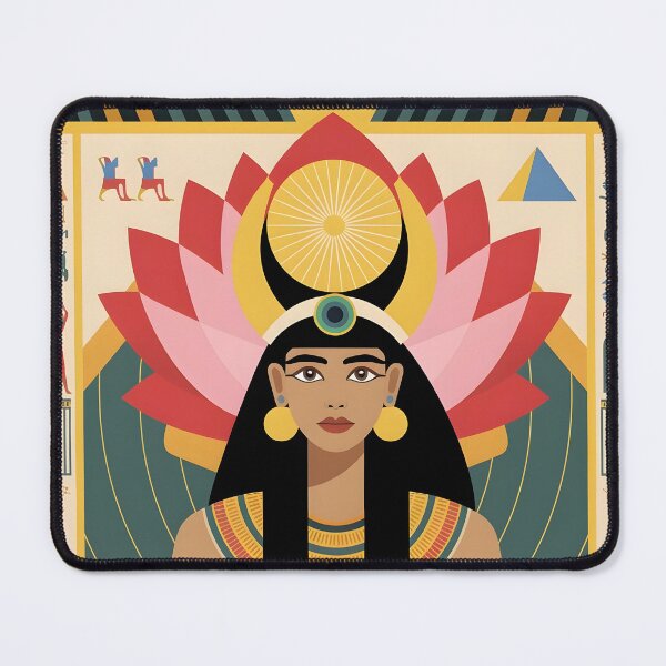 Item preview, The Goddess Isis with Lotus and Hieroglyphs designed and sold by NQSH ORACLE.