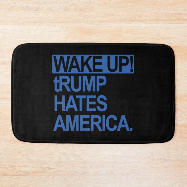 Item preview, Wake up - tRump Hates America (blue) designed and sold by Thelittlelord.