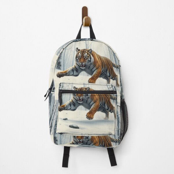 Item preview, Tiger Attacks in a Winter Forest designed and sold by Skye Ryan-Evans.