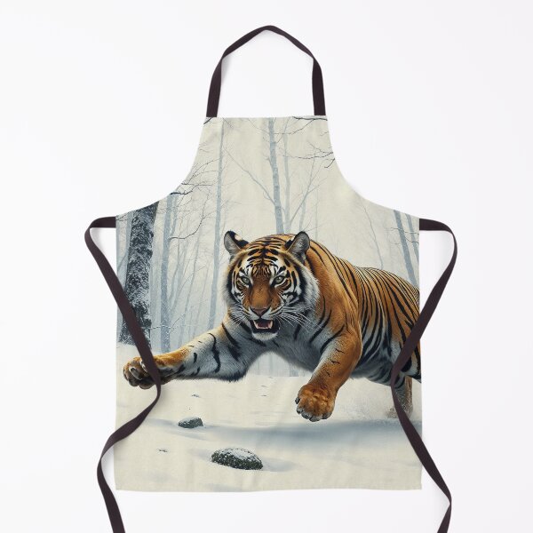 Item preview, Tiger Attacks in a Winter Forest designed and sold by Skye Ryan-Evans.