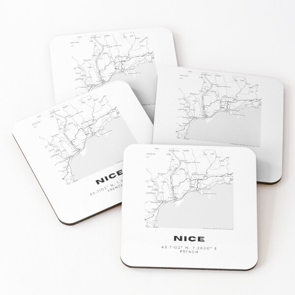 Item preview, Minimalist Nice Map Art - France City Coordinates Design designed and sold by RM-Journey.